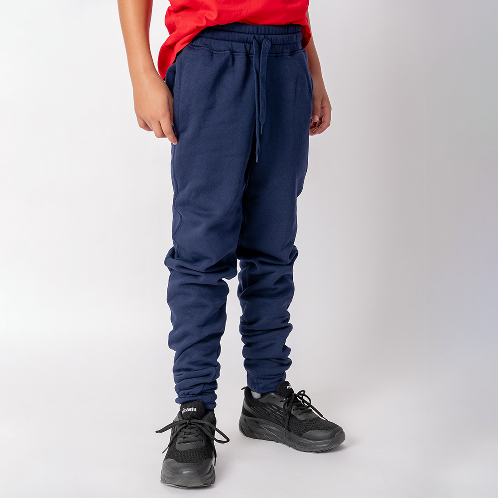 Pantalón Felpa Unisex Niño Azul Marino