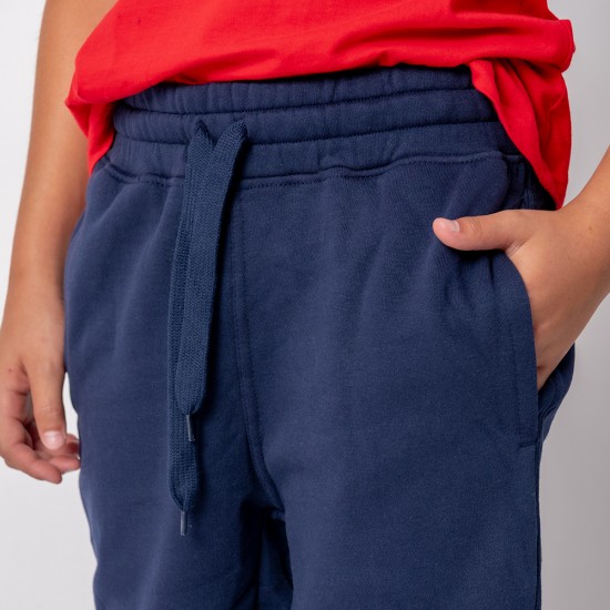 Pantalón Felpa Unisex Niño Azul Marino