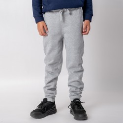 Pantalón Felpa Unisex Niño Gris Melange