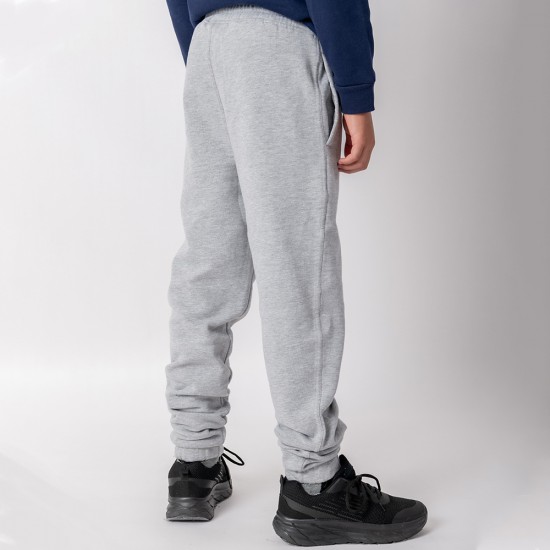 Pantalón Felpa Unisex Niño Gris Melange
