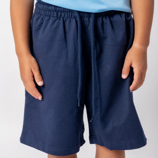 Short French Terry Niño Azul Marino