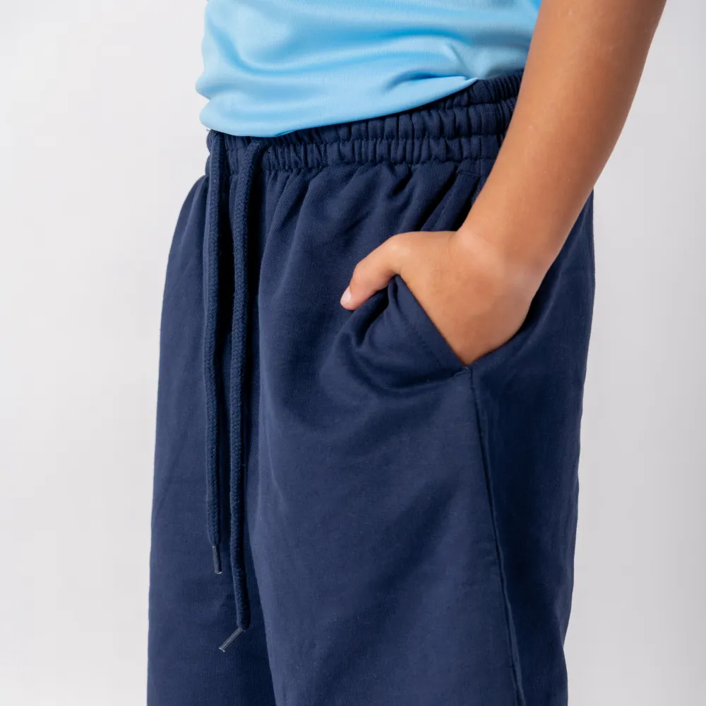 Short French Terry Niño Azul Marino