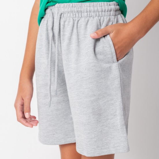 Short French Terry Niño Gris Melange