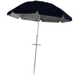 Sombrilla de Playa con Anclaje 2m Negro
