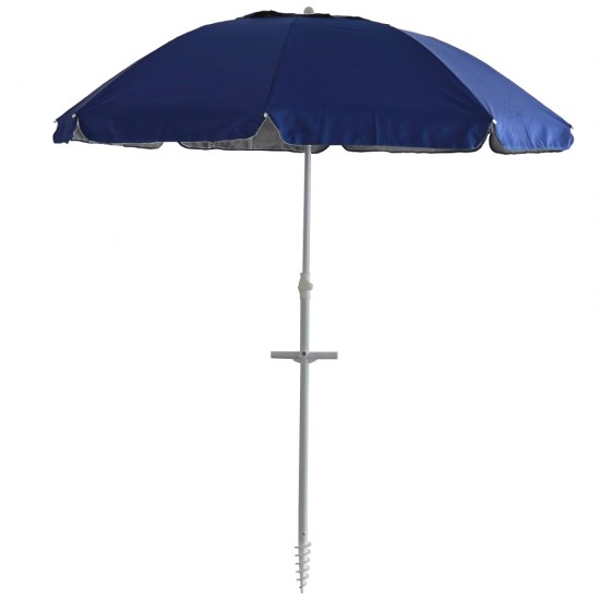Sombrilla de Playa con Anclaje 2m Azul Marino