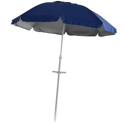 Sombrilla de Playa con Anclaje 2m Azul Marino Series