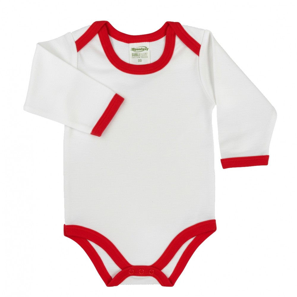 Body Sublimable M/L Blanco/Rojo