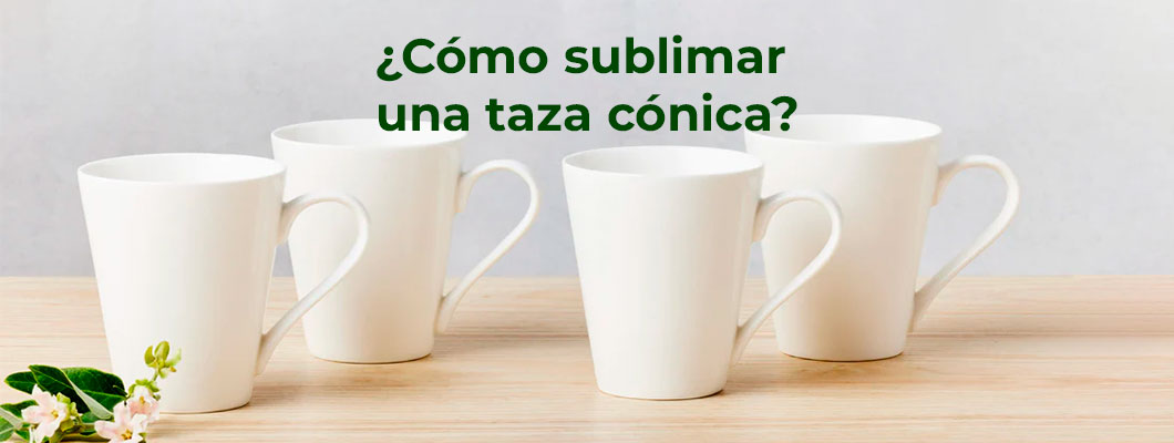¿Cómo sublimar una taza cónica?