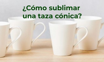 ¿Cómo sublimar una taza cónica?