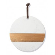 Tabla Combinada Para Grabar Redonda Acacia 30cm