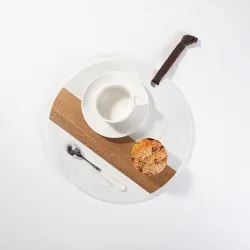 Tabla Combinada Para Grabar Redonda Acacia 30cm