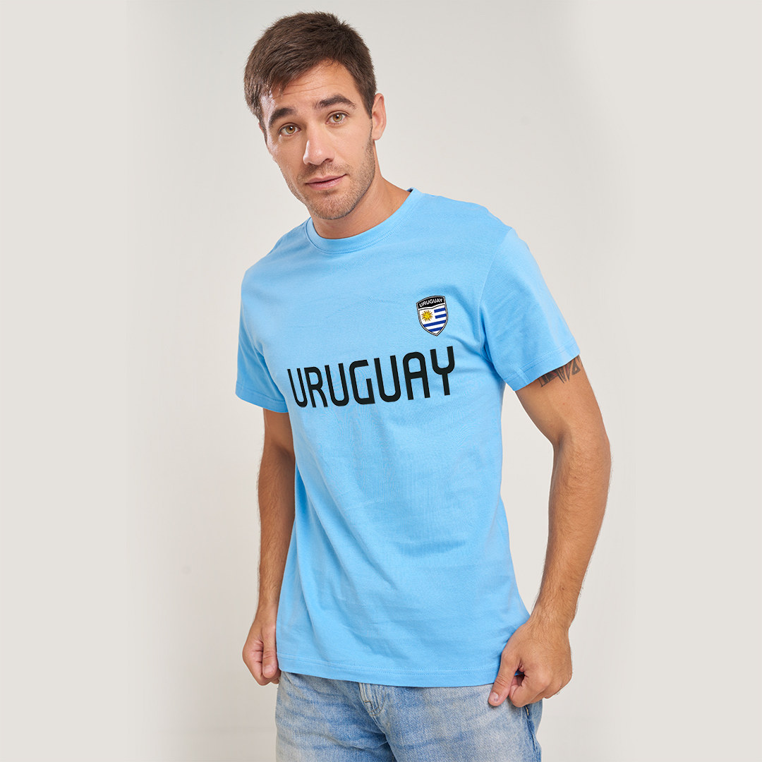 Camiseta URUGUAY escudo celeste